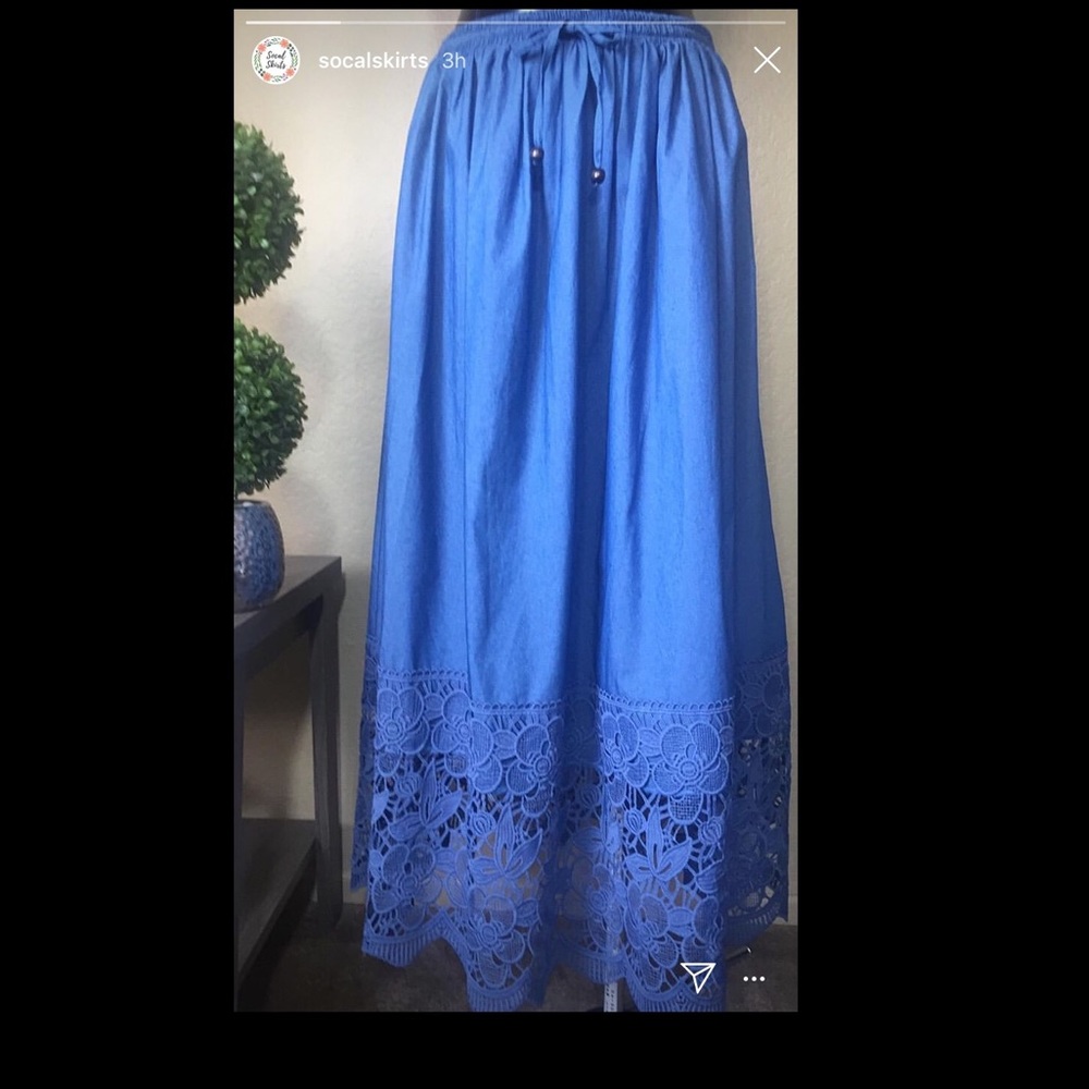 Blue maxi skirt